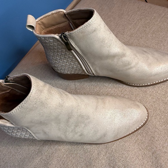 Corkys Metallic Cream Ankle Booties - Picture 2 of 12